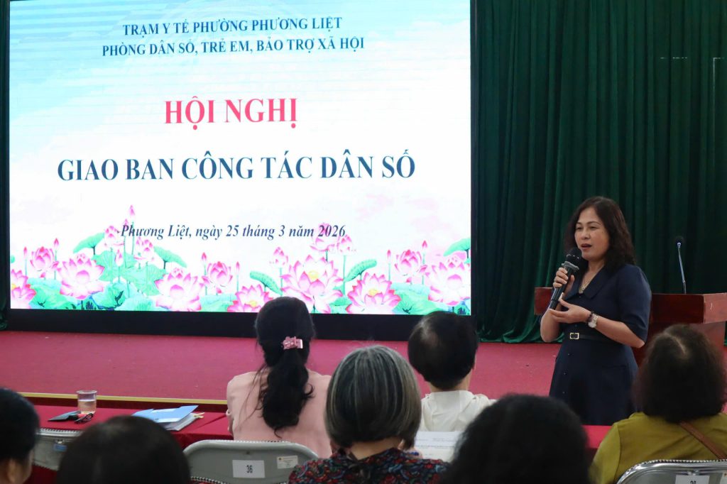 Hội nghị giao ban cộng tác viên dân số tháng 3/2026 tại phường Phương Liệt