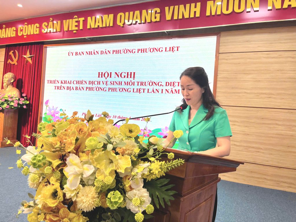 PHƯỜNG PHƯƠNG LIỆT TỔ CHỨC HỘI NGHỊ TRIỂN KHAI – PHÁT ĐỘNG CHIẾN DỊCH VỆ SINH MÔI TRƯỜNG – DIỆT BỌ GẬY PHÒNG CHỐNG SỐT XUẤT HUYẾT LẦN 1 NĂM 2026